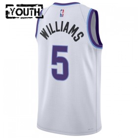 Barn Utah Jazz Tröja Cody Williams Nike 2025-26 Association Edition Vit Swingman